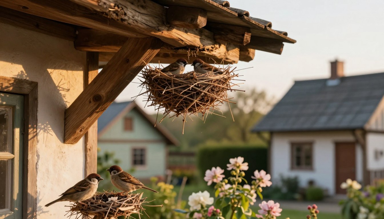 Jakie ptaki robią gniazda pod dachem